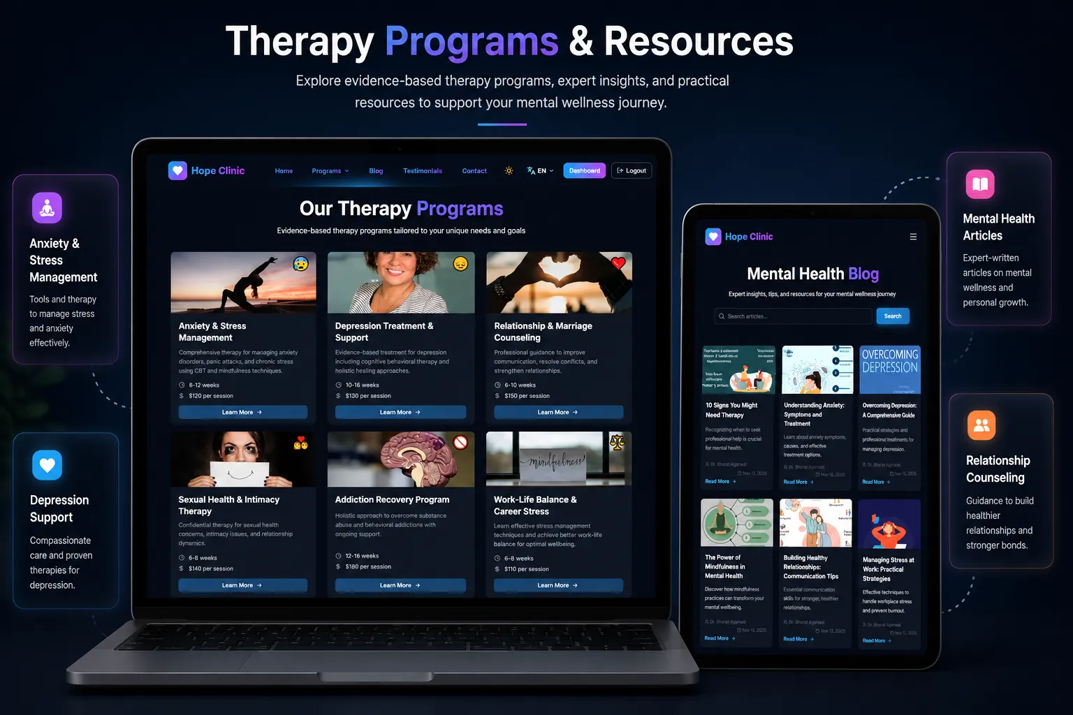 Therapy programs and resources