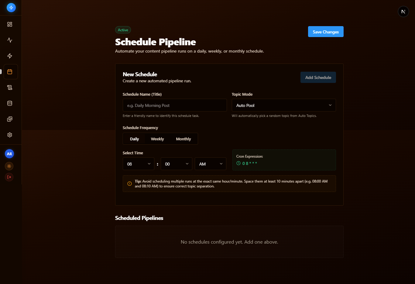 Smart Scheduler Configuration